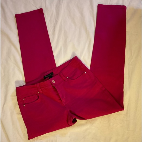 ❌ FINAL B4 RELISTING ❌ WHBM PINK DENIM JEANS - NWOT - Picture 1 of 7